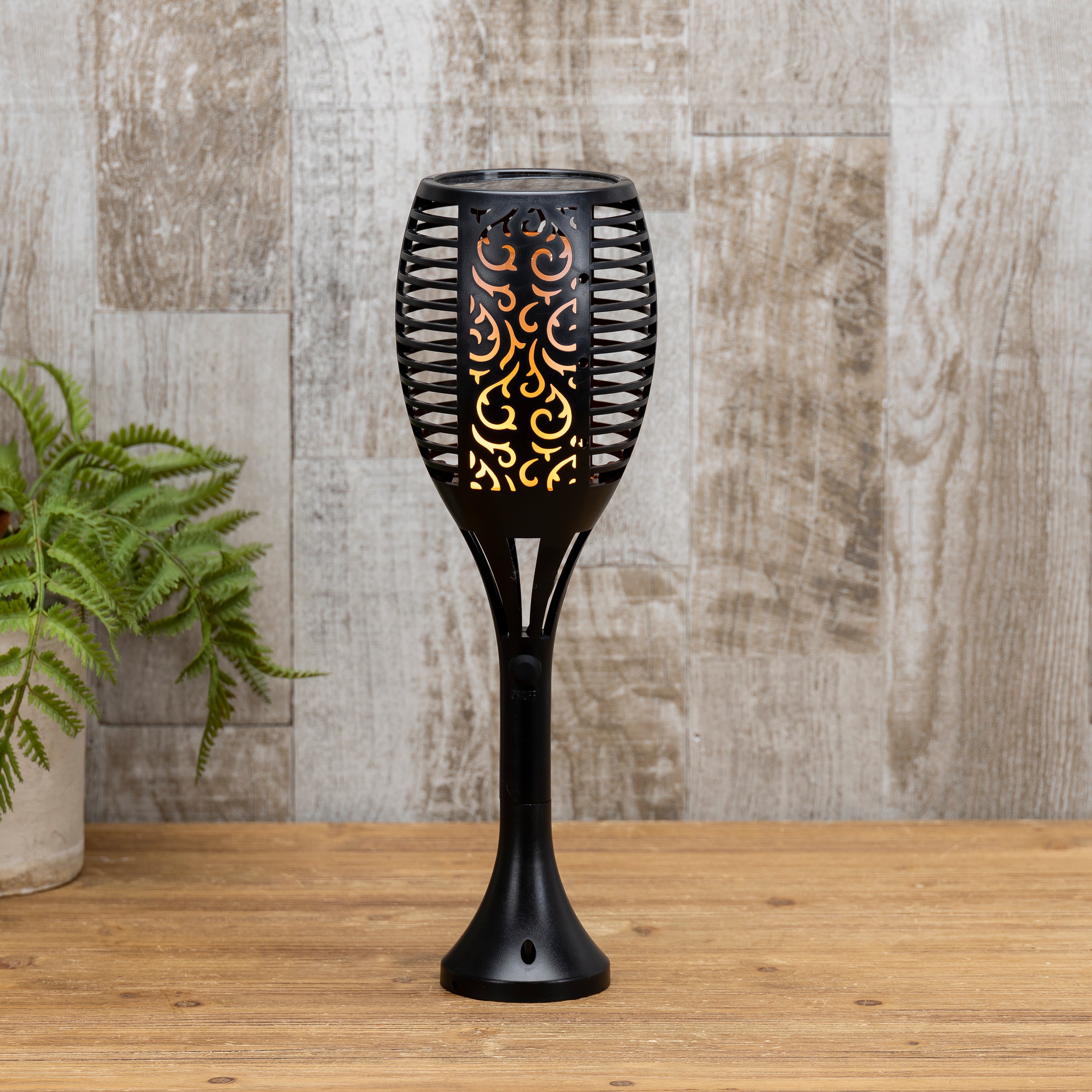 30.7 Inch Outdoor Solar LED Tiki Torch Lantern